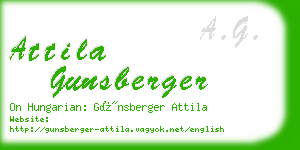 attila gunsberger business card